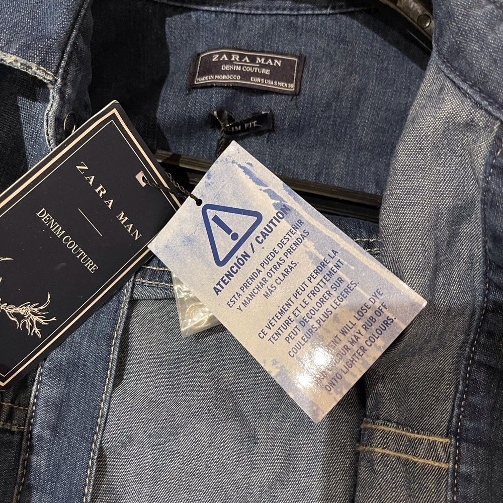 Zara jeans dress shirt nwt - Picture 5 of 7